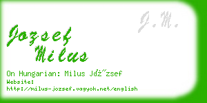 jozsef milus business card